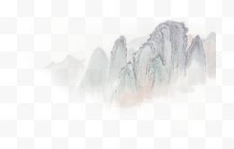 手绘中国风山水风景