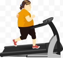 一个正在跑步减肥的女子
