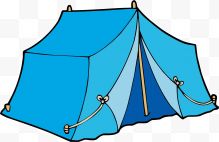 卡通蓝色帐篷