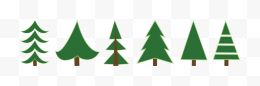 矢量圣诞节绿色松树