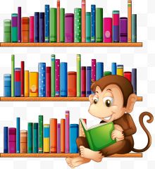 看书的小猴子