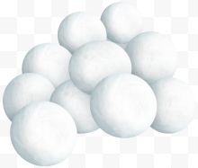 一堆白色雪球