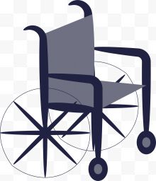 残疾人用的卡通轮椅