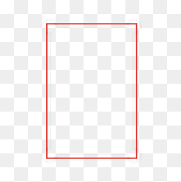 矢量红色线条矩形边框竖框