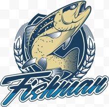卡通版的小鱼logo图