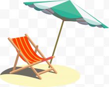 夏日气息沙滩躺椅