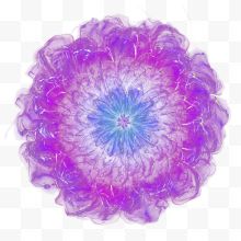 梦幻紫花绽开的花朵顶视图