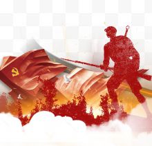 国庆节中国风红军烈士海报...