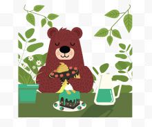 熊猫祝寿蛋糕食物