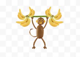 举香蕉的猕猴桃猴子