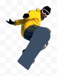 男人跳滑雪板