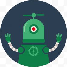 网页扁平机器人UI图标设计