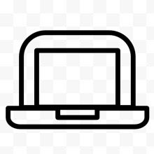 笔记本电脑超大黑色扁平风格网页设计常用集图标7