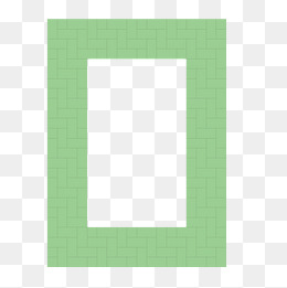 矢量绿色加厚砖块边框竖框