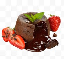 草莓巧克力爆浆蛋糕