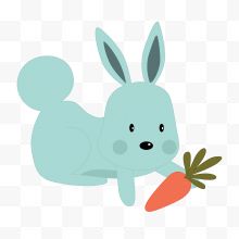 简约卡通可爱的兔子