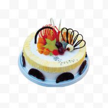 五彩精致水果生日蛋糕