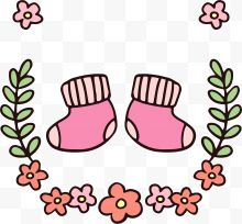 粉色新生儿袜子