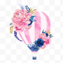 粉色牡丹热气球