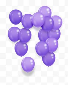 漂浮紫色气球