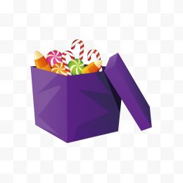 紫色盒子里的糖果