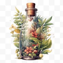 瓶中的植物自然界