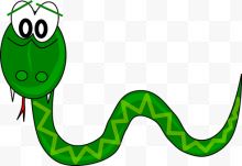 卡通绿色小蛇