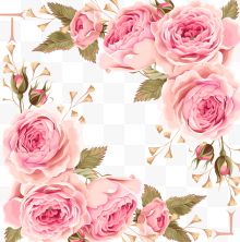 玫瑰花装饰边框