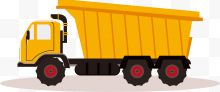黄色渣土运输矢量卡车