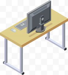 卡通电脑桌