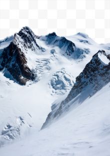 美丽洁白的雪山风景高清