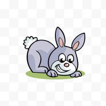 可爱灰色兔子