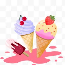 彩色冰淇淋甜筒