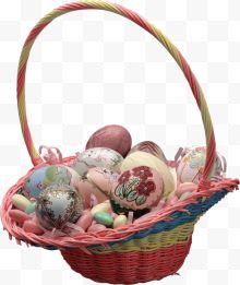 复活节篮子鸡蛋