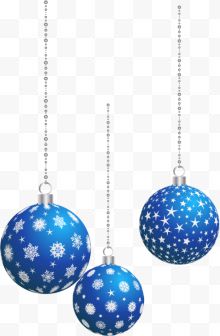 圣诞蓝色装饰球