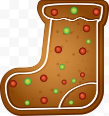 褐色圣诞袜饼干