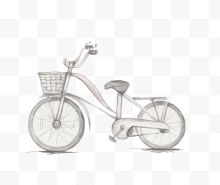 手绘素描单车自行车