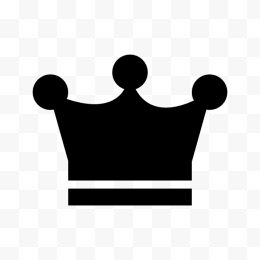 王冠标志超大黑色扁平风格金融贸易集图标5