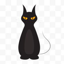 万圣节黑猫装饰图案