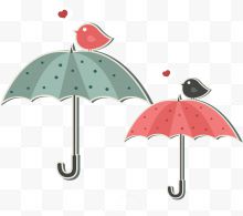 手绘可爱的小雨伞图...