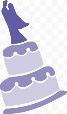 婚礼现场蛋糕造型剪影