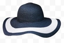 蓝白色条纹圆帽