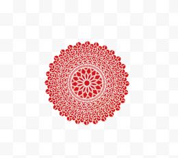 红色圆形花样纹理