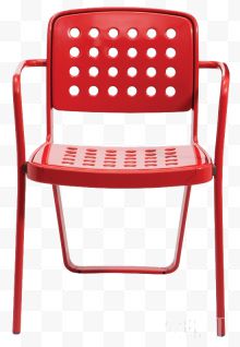 一个红色镂空的椅子