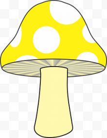 卡通黄色蘑菇