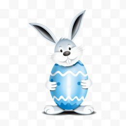 兔子蛋蓝色图标
