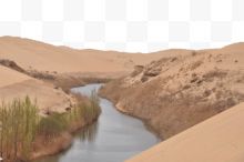 旅游景区库布齐沙漠...