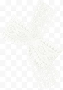白色花纹蝴蝶结布条