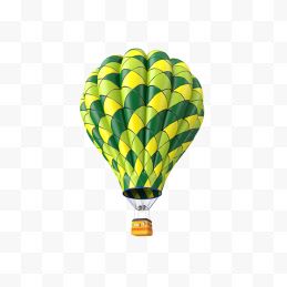 草绿色热气球