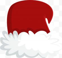 红色毛绒圣诞帽